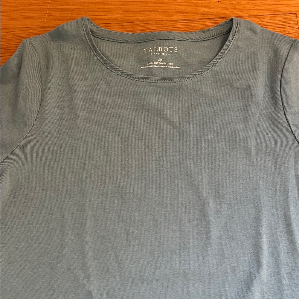 Talbots Teal Long Sleeve Shirt - Picture 3 of 3